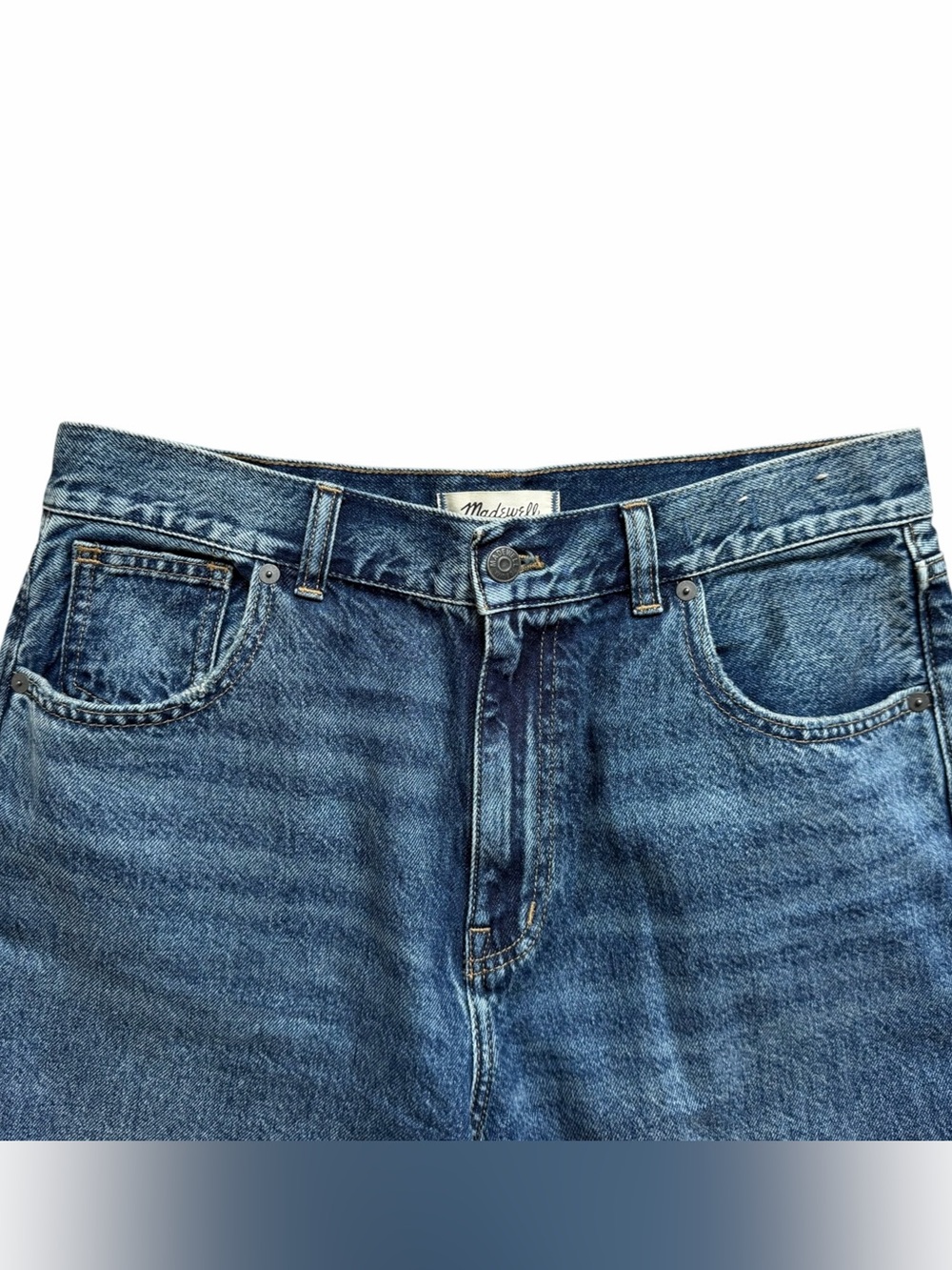 Madewell Women’s Superwide Leg Jeans Size 29 Blue Rigid Denim High Rise NWOT - Picture 4 of 8